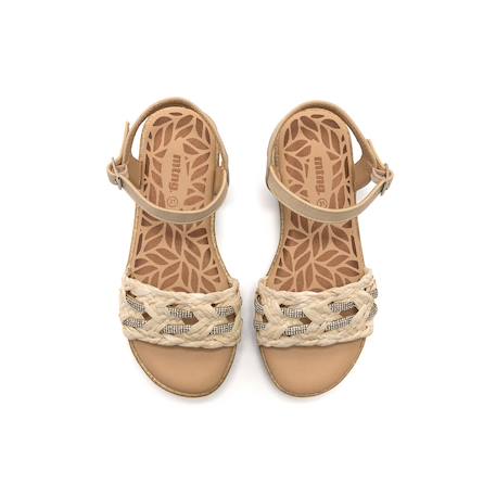 Sandales filles synthétique boucle Beige 2 - vertbaudet enfant 