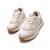 Sneakers filles textile lacets Beige clair+Pink 2 - vertbaudet enfant 