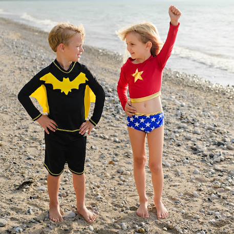 Maillot de bain garçon 2 pièces anti-uv super-héros Noir 6 - vertbaudet enfant 