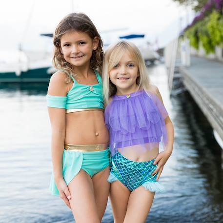 Maillot de bain 2 pièces fille princesse uv upf 50+ Vert 3 - vertbaudet enfant 