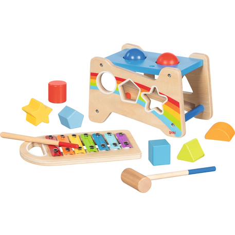 Banc à marteler et encastrer avec xylophone Beige 5 - vertbaudet enfant 