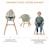 Chaise Haute Kinderkraft FINI 2 2 en 1 avec Plateau Réglable, Harnais 5 Points, Repose-Pieds et Assise en Éco-Cuir Beige+Bleu+Gris+Vert 21 - vertbaudet enfant 