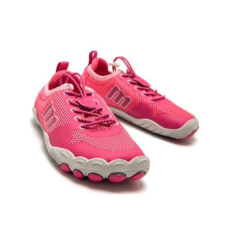 Sneakers filles synthétique lacets Grey+Pink 9 - vertbaudet enfant 