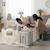 Parc bébé modulable avec activités Montessori Blanc et gris 2 - vertbaudet enfant 