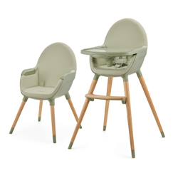 Puériculture-Chaise haute, réhausseur-Chaise Haute Kinderkraft FINI 2 2 en 1 avec Plateau Réglable, Harnais 5 Points, Repose-Pieds et Assise en Éco-Cuir