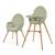 Chaise Haute Kinderkraft FINI 2 2 en 1 avec Plateau Réglable, Harnais 5 Points, Repose-Pieds et Assise en Éco-Cuir Beige+Bleu+Gris+Vert 19 - vertbaudet enfant 
