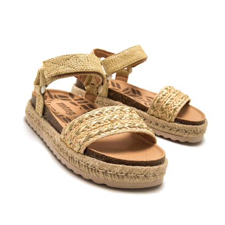 Sandales filles synthétique boucle Beige 4 - vertbaudet enfant 