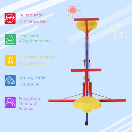 Trébuchet rotatif 360° - balançoire à bascule enfant Multicolore 4 - vertbaudet enfant 