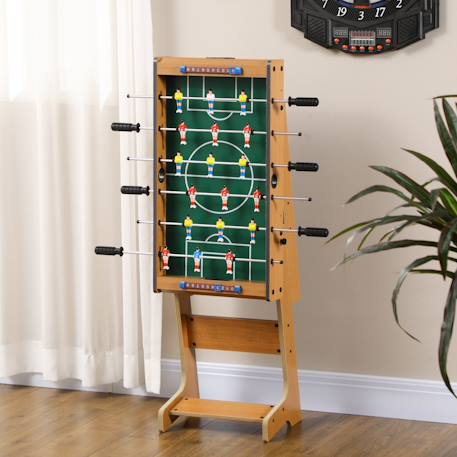 Babyfoot pliable - 18 joueurs, 2 ballons, 3 + 3 poignées, compteur - dim. 69 x 37 x 70 cm Marron 2 - vertbaudet enfant 