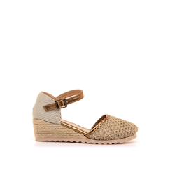 Chaussures-Sandales compensées fille synthétique boucle