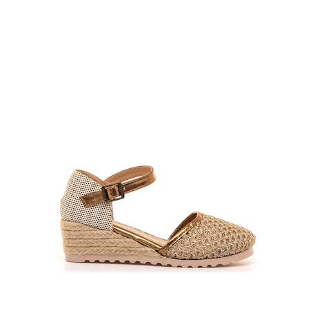 Sandales compensées fille synthétique boucle Brown 1 - vertbaudet enfant 