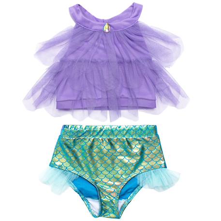 Maillot de bain 2 pièces fille sirène uv upf 50+ Violet 2 - vertbaudet enfant 