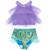 Maillot de bain 2 pièces fille sirène uv upf 50+ Violet 2 - vertbaudet enfant 