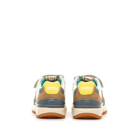 Sneakers garçon textile lacets- fermeture adhésive Bleu – bleu clair+Blue+Grey+Gris-jaune 19 - vertbaudet enfant 