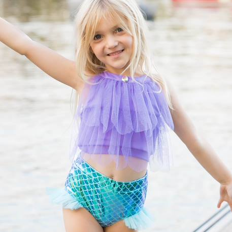 Maillot de bain 2 pièces fille sirène uv upf 50+ Violet 5 - vertbaudet enfant 