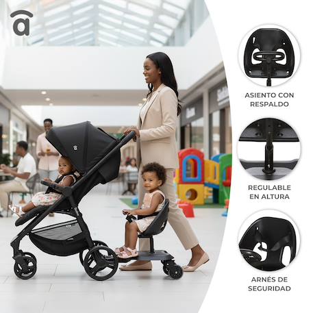 Trottinette 2 en 1 universelle pour poussette Go Seat Noir 4 - vertbaudet enfant 