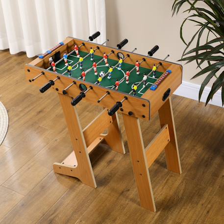 Babyfoot pliable - 18 joueurs, 2 ballons, 3 + 3 poignées, compteur - dim. 69 x 37 x 70 cm Marron 1 - vertbaudet enfant 