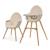 Chaise Haute Kinderkraft FINI 2 2 en 1 avec Plateau Réglable, Harnais 5 Points, Repose-Pieds et Assise en Éco-Cuir Beige+Bleu+Gris+Vert 1 - vertbaudet enfant 