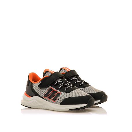 Sneakers garçon textile lacets- fermeture adhésive Blue+Noir-orange 10 - vertbaudet enfant 