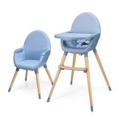 Puériculture-Chaise haute, réhausseur-Chaise Haute Kinderkraft FINI 2 2 en 1 avec Plateau Réglable, Harnais 5 Points, Repose-Pieds et Assise en Éco-Cuir
