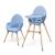 Chaise Haute Kinderkraft FINI 2 2 en 1 avec Plateau Réglable, Harnais 5 Points, Repose-Pieds et Assise en Éco-Cuir Beige+Bleu+Gris+Vert 7 - vertbaudet enfant 