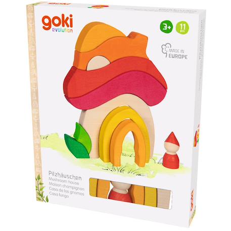 Jeu de construction maison champignon Rouge 4 - vertbaudet enfant 
