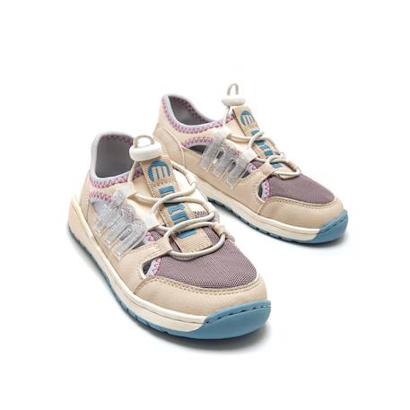 Sneakers filles synthétique élastique barefoot Purple+White 6 - vertbaudet enfant 