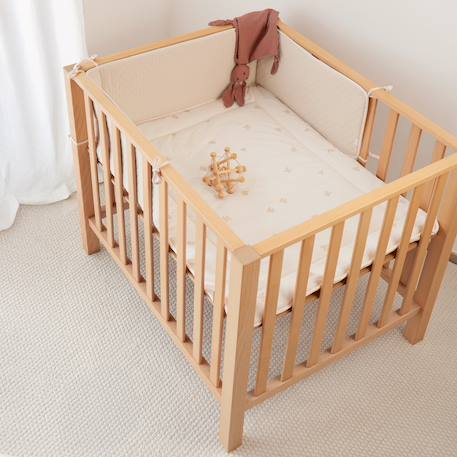 Tapis de parc - jersey moelleux Flower print+Piuma ecru+Piuma moka 10 - vertbaudet enfant 