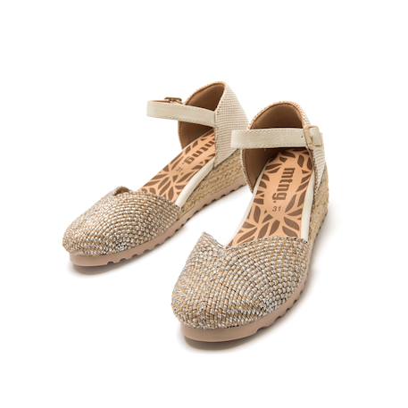 Sandales compensées filles synthétique boucle Grey+Yellow 2 - vertbaudet enfant 