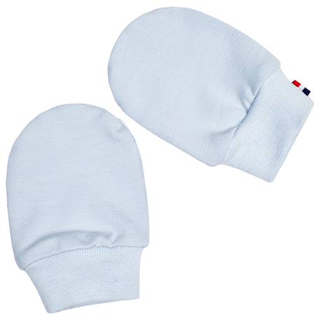 Moufles naissance en coton gants bébé anti griffures Beige+Blanc+Bleu+Écru+Rose+Vert 11 - vertbaudet enfant 