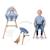 Chaise Haute Kinderkraft FINI 2 2 en 1 avec Plateau Réglable, Harnais 5 Points, Repose-Pieds et Assise en Éco-Cuir Beige+Bleu+Gris+Vert 9 - vertbaudet enfant 