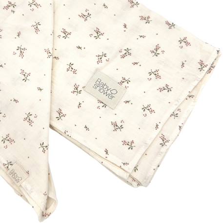 Lot de 2 langes minimax roseberry (140 x 100 cm) Ecru, vert, rose 2 - vertbaudet enfant 