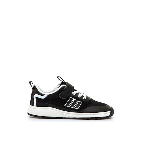Sneakers garçon textile lacets- fermeture adhésive barefoot Black+bleu foncé–turquoise+Grey 1 - vertbaudet enfant 