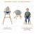 Chaise Haute Kinderkraft FINI 2 2 en 1 avec Plateau Réglable, Harnais 5 Points, Repose-Pieds et Assise en Éco-Cuir Beige+Bleu+Gris+Vert 15 - vertbaudet enfant 