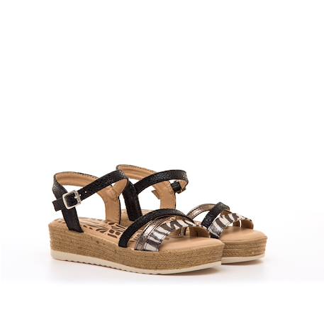 Sandales filles synthétique boucle Black+Brown 5 - vertbaudet enfant 