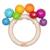 Hochet anneau en bois avec perles arc-en-ciel Beige 1 - vertbaudet enfant 