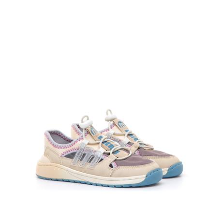 Sneakers filles synthétique élastique barefoot Purple+White 4 - vertbaudet enfant 