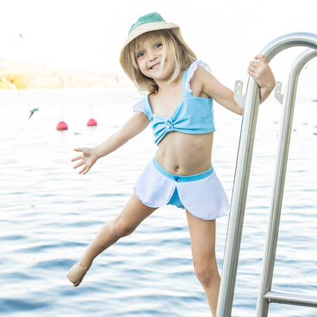 Maillot de bain 2 pièces fille princesse uv upf 50+ Bleu 1 - vertbaudet enfant 