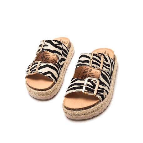 Sandales filles synthétique Black+Brown 2 - vertbaudet enfant 