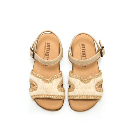Sandales filles synthétique boucle barefoot Beige 2 - vertbaudet enfant 