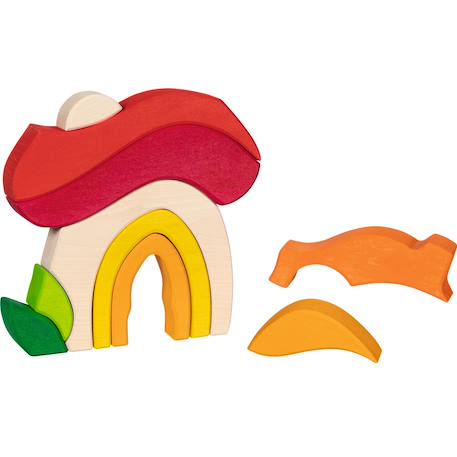 Jeu de construction maison champignon Rouge 2 - vertbaudet enfant 