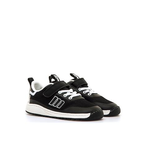 Sneakers garçon textile lacets- fermeture adhésive barefoot Black+bleu foncé–turquoise+Grey 4 - vertbaudet enfant 