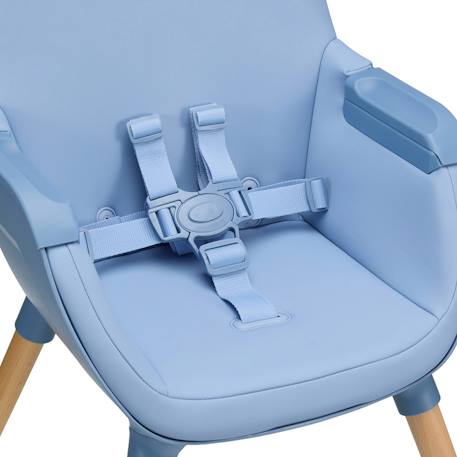 Chaise Haute Kinderkraft FINI 2 2 en 1 avec Plateau Réglable, Harnais 5 Points, Repose-Pieds et Assise en Éco-Cuir Beige+Bleu+Gris+Vert 11 - vertbaudet enfant 