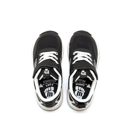 Sneakers garçon textile lacets- fermeture adhésive barefoot Black+bleu foncé–turquoise+Grey 2 - vertbaudet enfant 