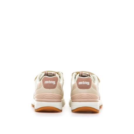 Sneakers filles textile lacets- fermeture adhésive Beige clair+Pink 3 - vertbaudet enfant 