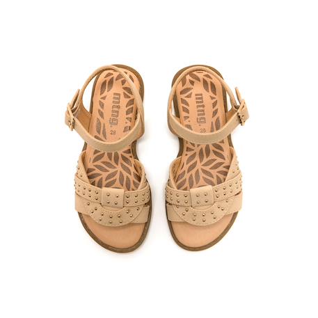 Sandales filles synthétique boucle Beige 4 - vertbaudet enfant 