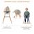 Chaise Haute Kinderkraft FINI 2 2 en 1 avec Plateau Réglable, Harnais 5 Points, Repose-Pieds et Assise en Éco-Cuir Beige+Bleu+Gris+Vert 3 - vertbaudet enfant 