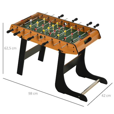 Baby-foot table de babyfoot pliable dim. 98l x 42l x 62h cm 2 balles fournies mdf Marron - bois et noir 3 - vertbaudet enfant 