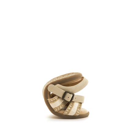 Sandales filles synthétique boucle barefoot Beige 3 - vertbaudet enfant 