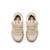 Sneakers filles textile lacets- fermeture adhésive Beige clair+Pink 4 - vertbaudet enfant 